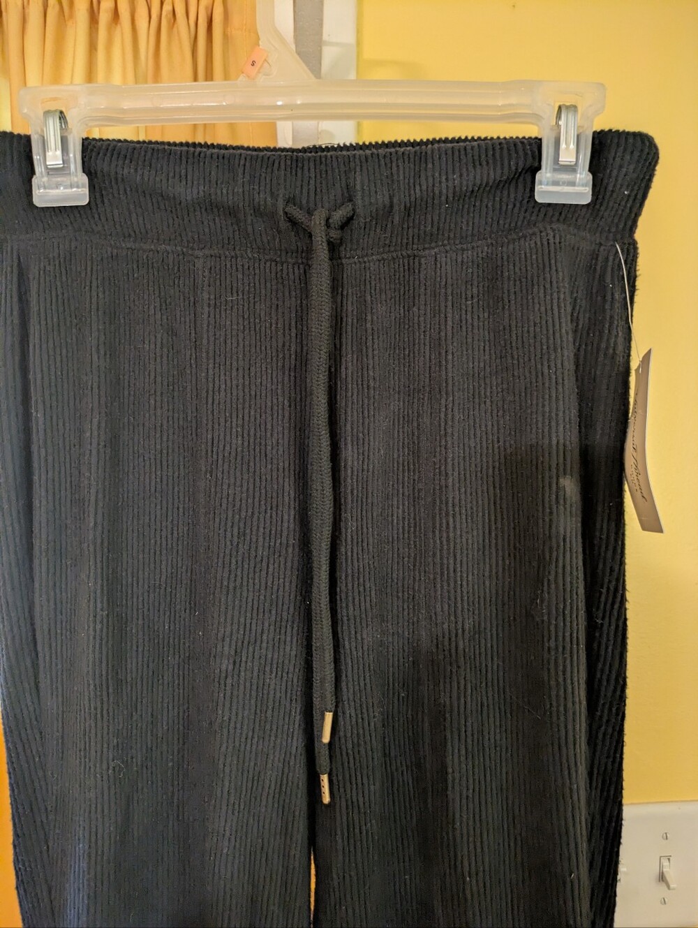 Universal Thread Women's Black Corduroy Ribbed Drawstring Pants